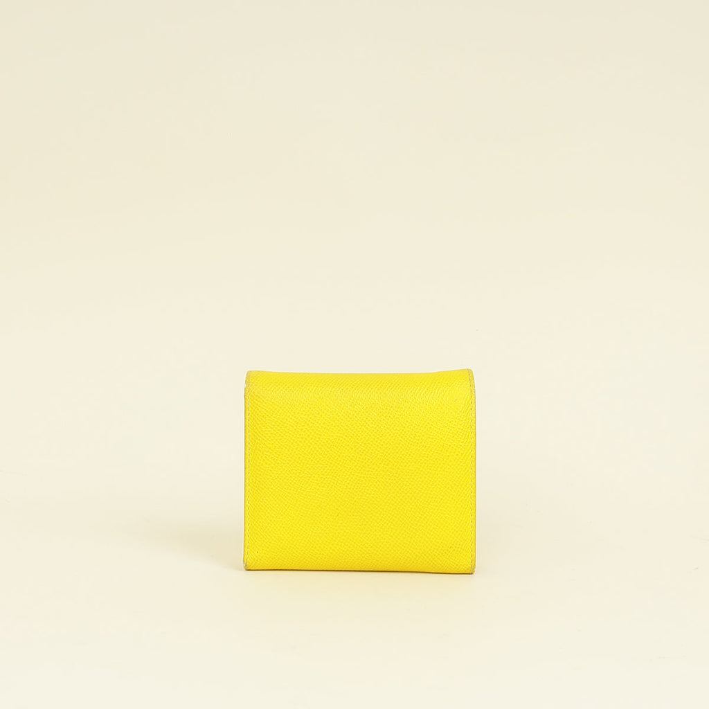 Dolce & Gabbana Yellow Trifold Small Wallet