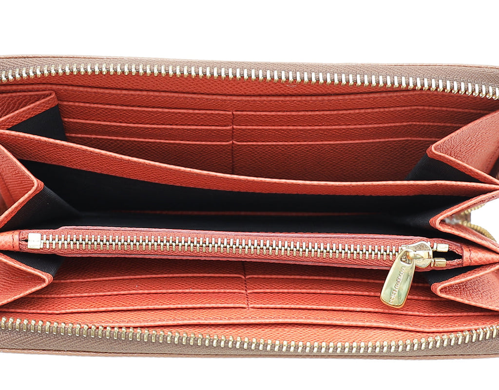 Dolce & Gabbana Caramel Zip Around Long Wallet