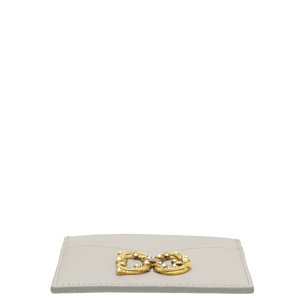 Dolce & Gabbana Poudre Pink Baroque DG Logo Card Case
