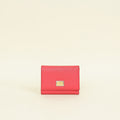 Dolce & Gabbana Red Trifold Compact Wallet
