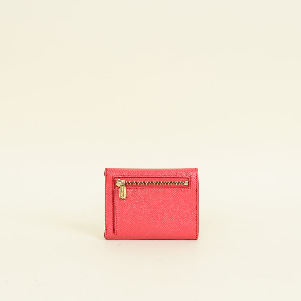 Dolce & Gabbana Red Trifold Compact Wallet