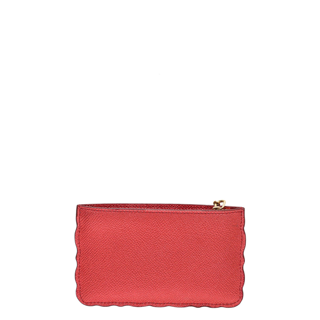 Dolce & Gabbana Metallic Red Multicolor "Boom" Key Ring Wallet