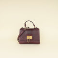 Dolce & Gabbana Burgundy Lizard Embossed Monica Small Bag