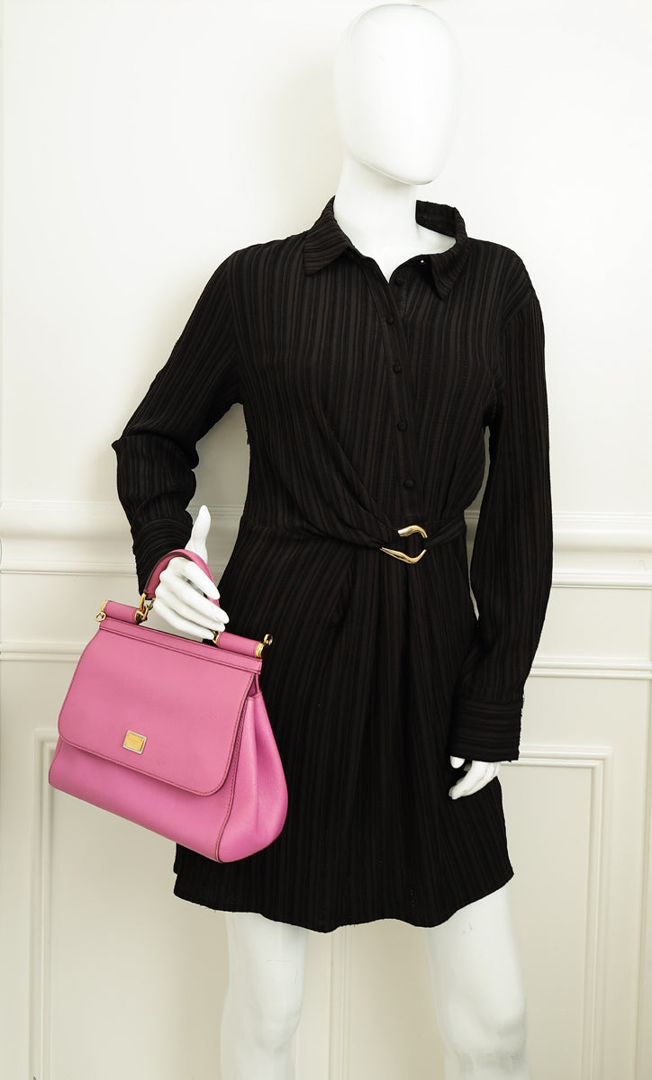 Dolce & Gabbana Purple Sicily Dauphine Medium Bag