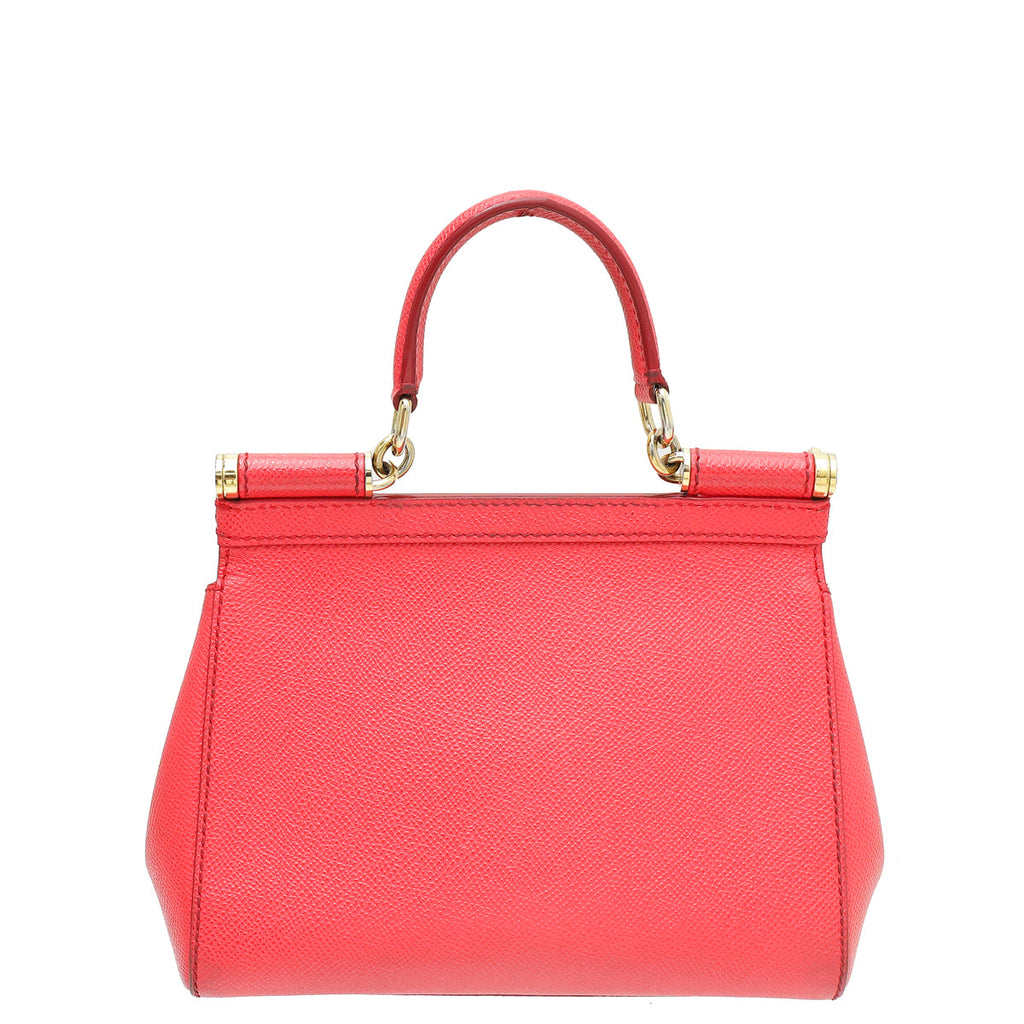 Dolce & Gabbana Red Dauphine Small Sicily Bag