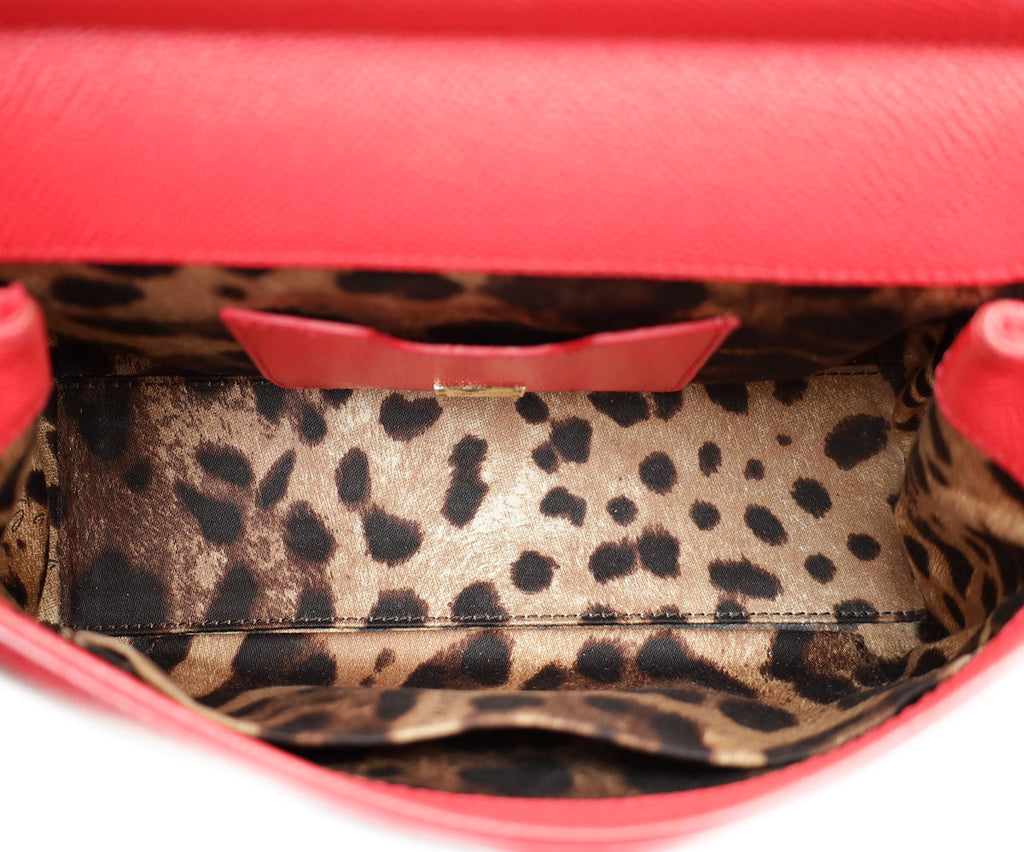 Dolce & Gabbana Red Dauphine Small Sicily Bag