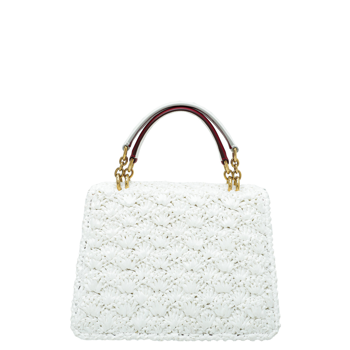 Dolce & Gabbana Bicolor Crochet Welcome Top Handle Bag