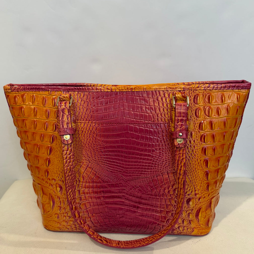 BRAHMIN MEDIUM ASHER PASSION FRUIT Tote Shoulder Bag NWOT