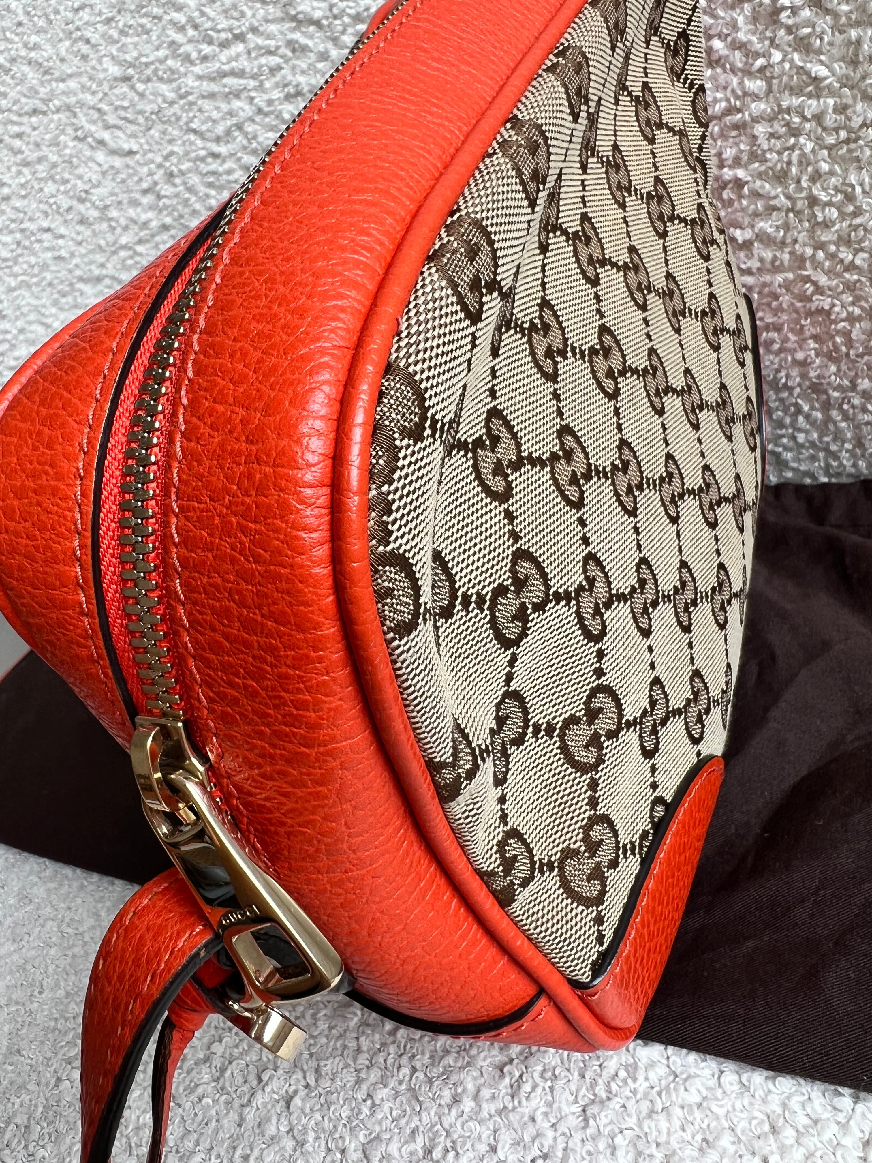Gucci Bree GG Canvas Orange Small Messenger Bag