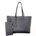 Yves Saint Laurent Leather Shopping Tote Bag Grey
