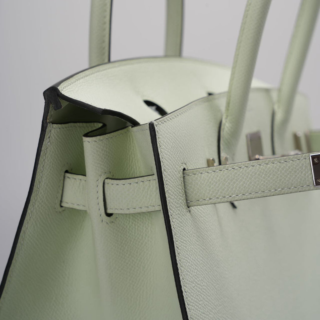 Part 1 Hermes Birkin Sellier 30 Bag In Vert Fizz Epsom Leather With Palladium Hardware from 2023
