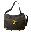 TORY BURCH Black Leather Gemini Link Shoulder Bag