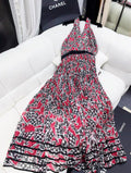 Chanel 23C Red, Black, White & Beige dress size 38