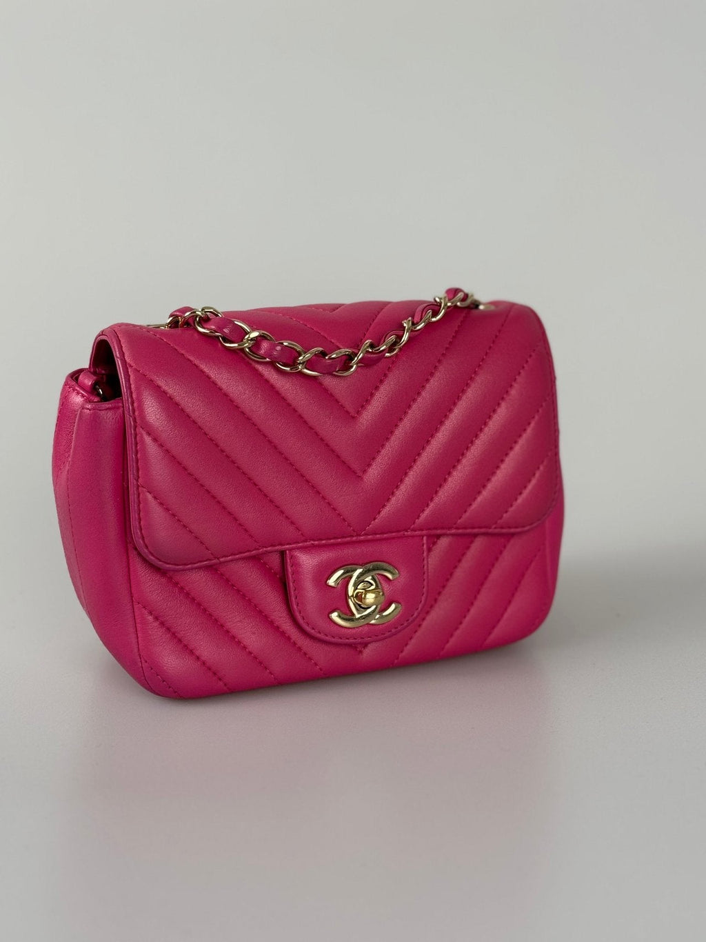 Chanel   Mini Square Classic Chevron Flap Bag