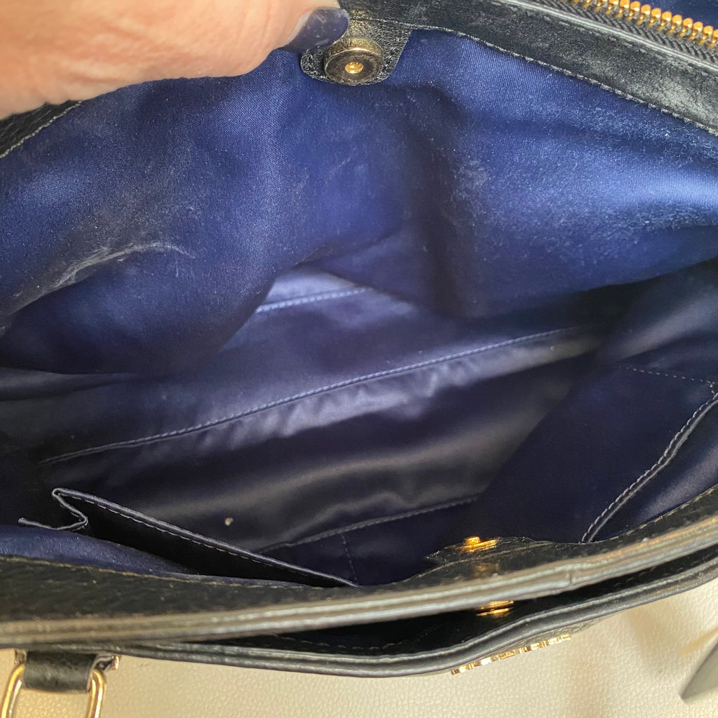 COACH Madison Kimberly CarryAll Pebbled Leather Black Handbag #25161