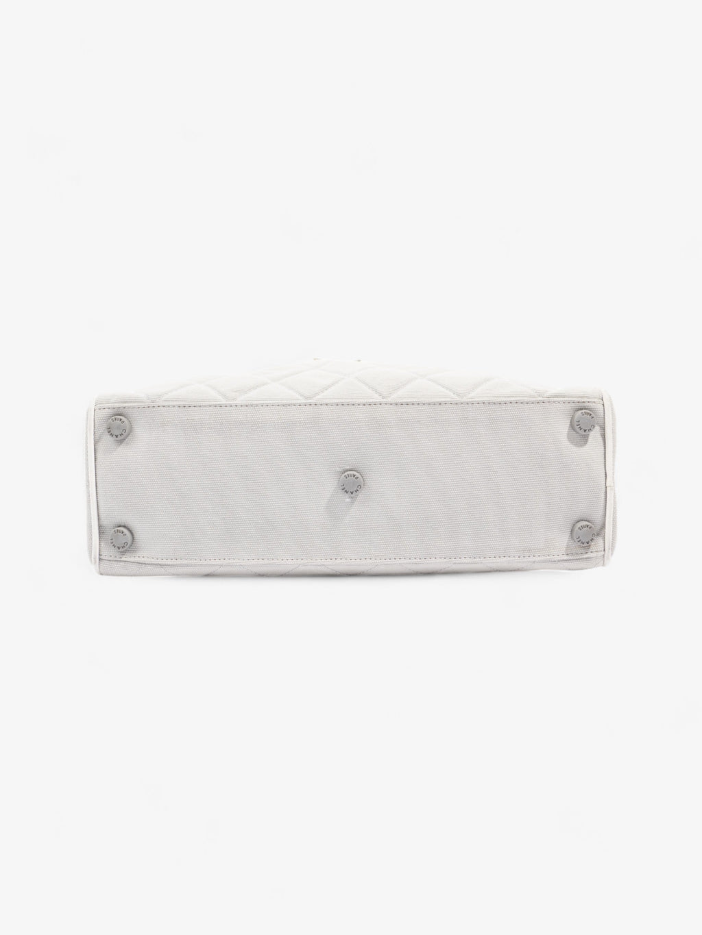 Chanel Sports Line Boston Bag Grey / White Cotton