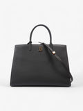 Burberry TB Tote Black Grained Leather Medium