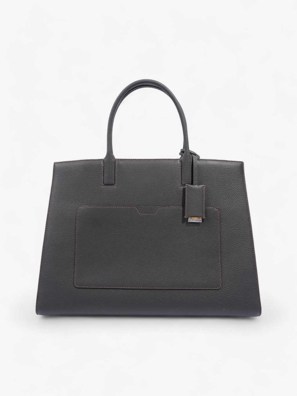 Burberry TB Tote Black Grained Leather Medium