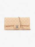 Chanel East West Wallet on Chain Beige Leather
