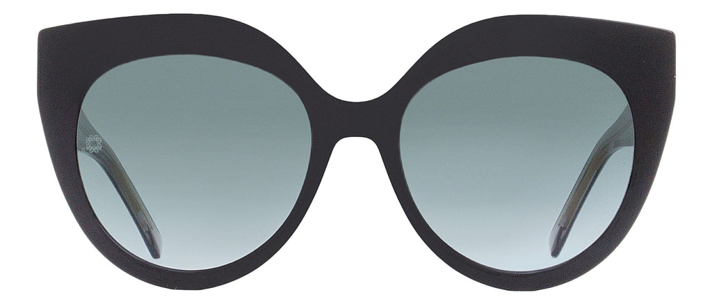 Elie Saab Cat Eye Sunglasses ES081/S 8079O Black/Transparent Gray 55mm