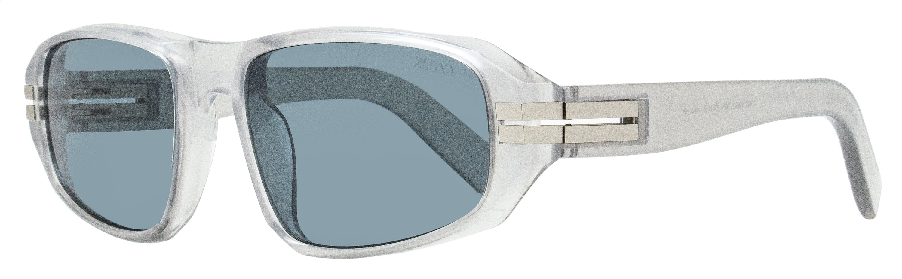 Zegna Lanyard Sunglasses EZ0262 20A Transparent Gray 58mm Transparent Gray