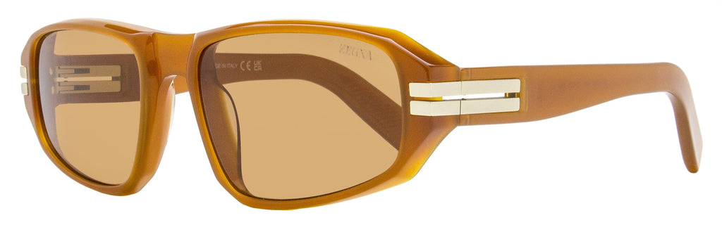 Zegna Lanyard Sunglasses EZ0262 45E Transparent Brown 58mm Transparent Brown