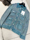 Chanel 23K blue tweed jacket