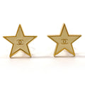 Chanel Star Coco Mark Earrings Gold