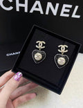 Chanel 22B CC Heart earrings