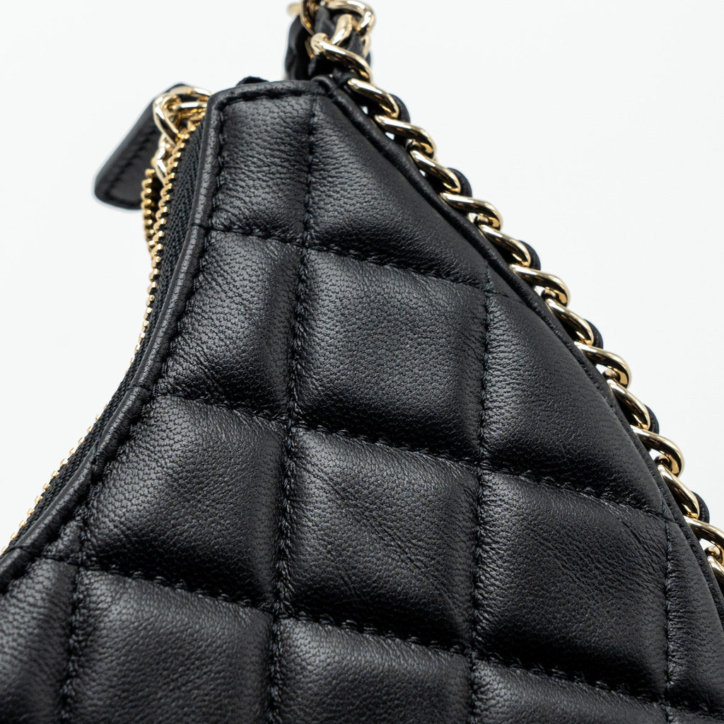 Chanel Small Moon Hobo Bag Lambskin Black L (Microchip)