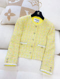 Chanel 24C Yellow Tweed Jacket size 38