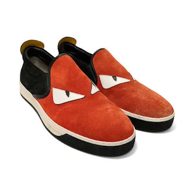 Fendi 'Monster' Slip On Sneakers - Men's 43