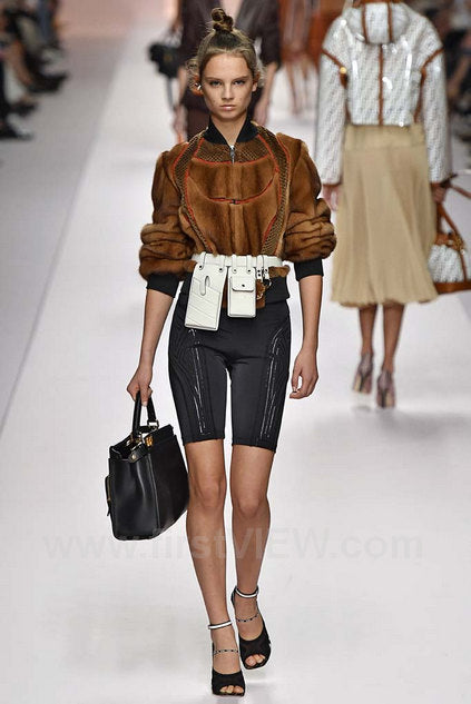 Fendi SS19 Runway Biker Shorts - Women's 42