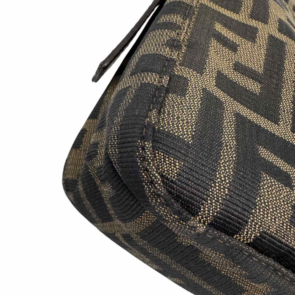 FENDI Zucca Baguette Shoulder Bag Brown