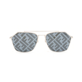 Fendi 'Eyeline Square Aviator Logo' Sunglasses