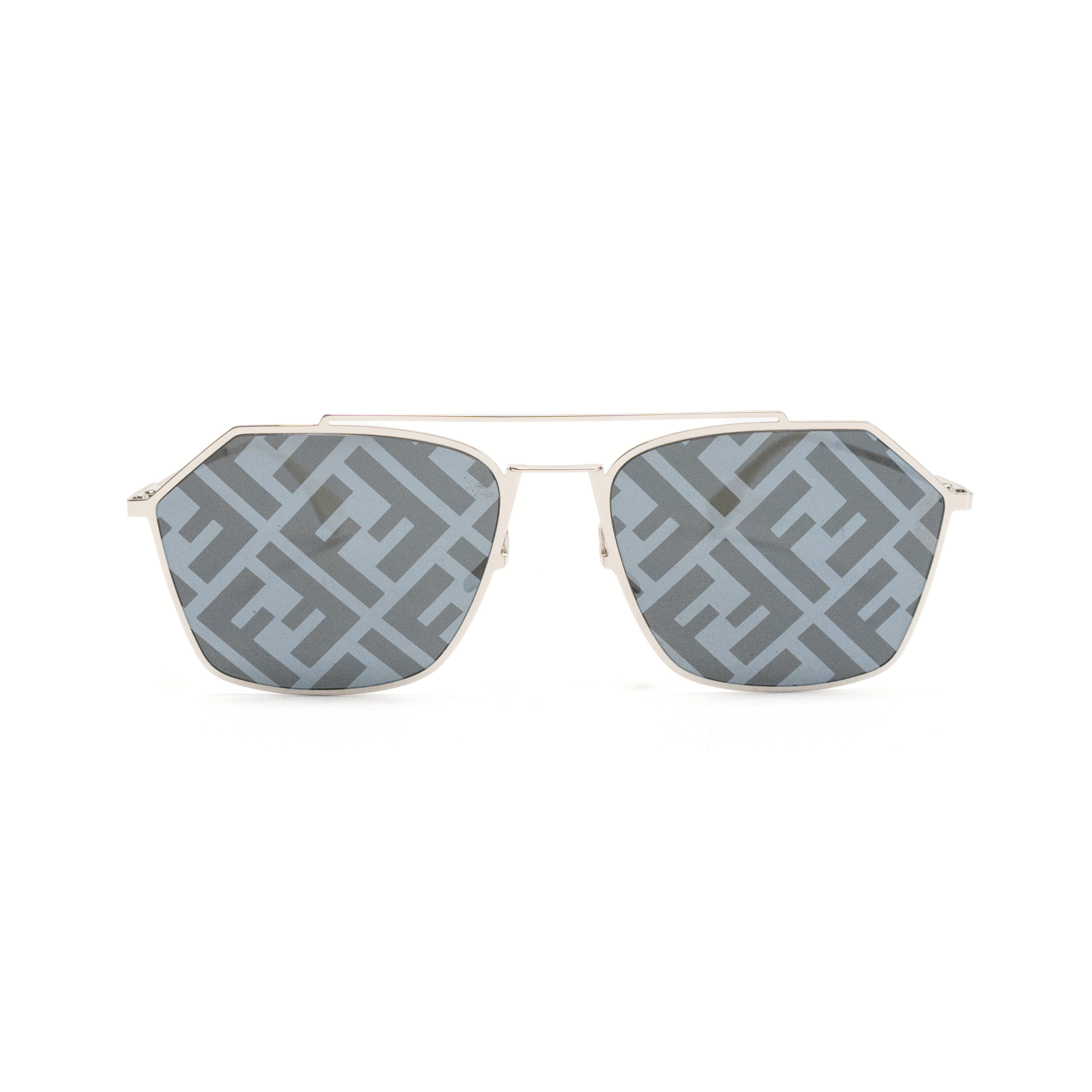 Fendi 'Eyeline Square Aviator Logo' Sunglasses