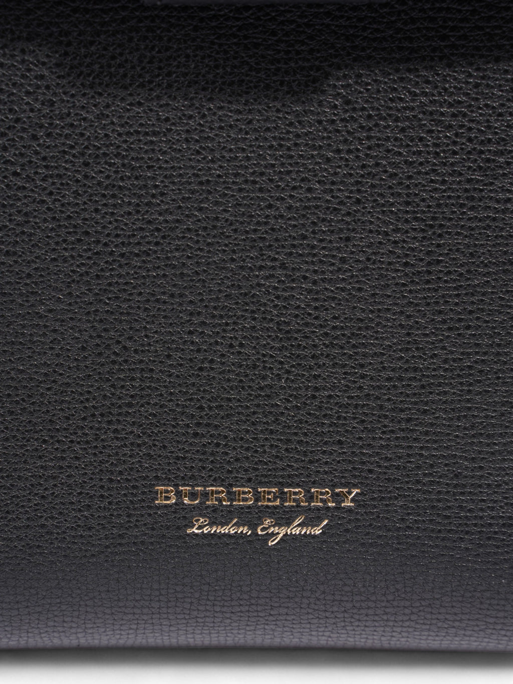 Burberry Camberley Tote Black Grained Leather Medium