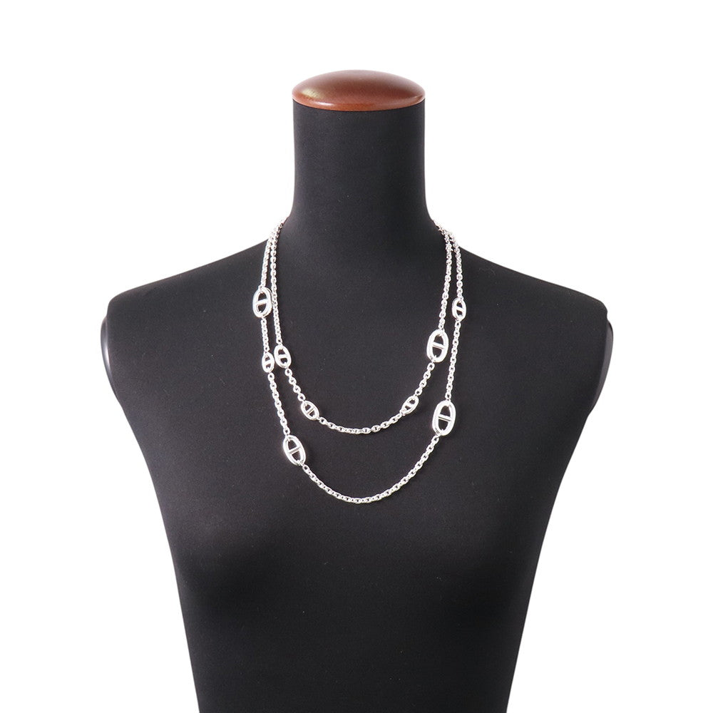 HERMES Chaine d'Ancre Farandole Necklace Size 120 SV925