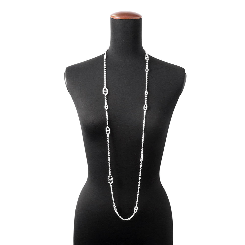 HERMES Chaine d'Ancre Farandole Necklace Size 120 SV925