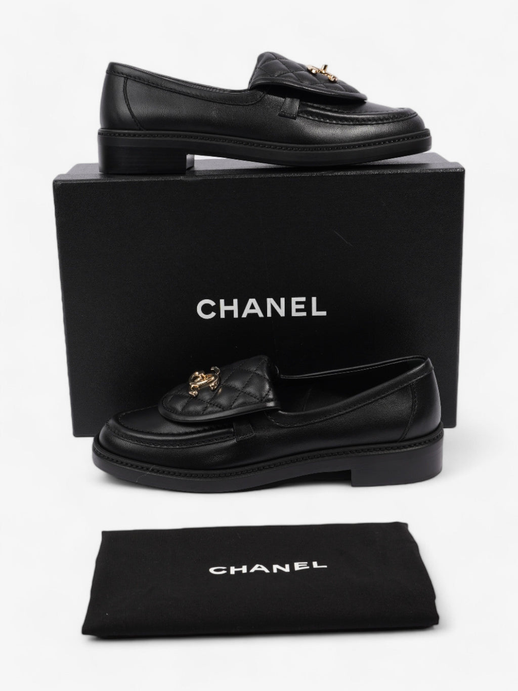 Chanel Quilted CC Turnlock Black Leather EU 37.5 UK 4.5