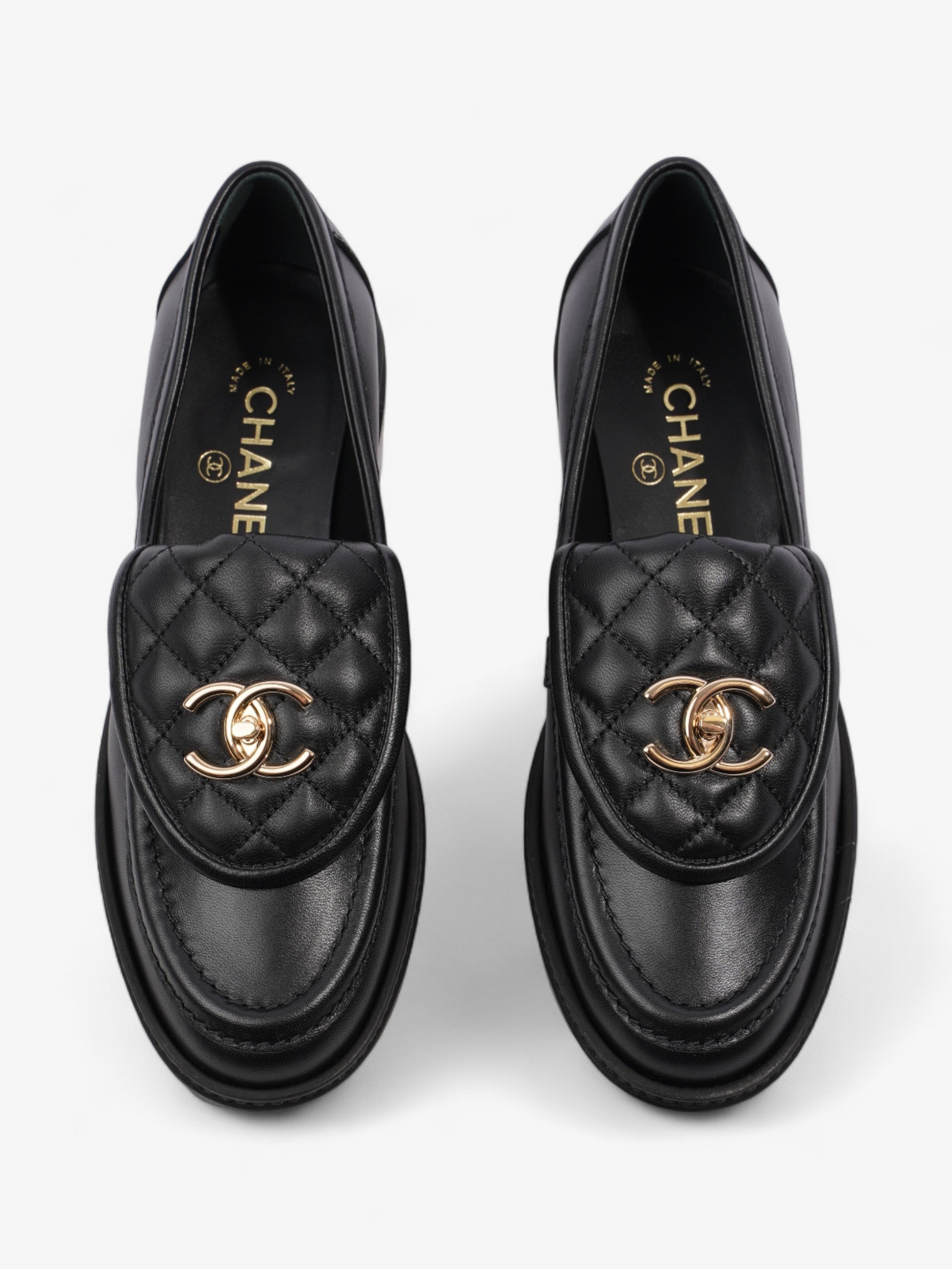 Chanel Quilted CC Turnlock Black Leather EU 37.5 UK 4.5