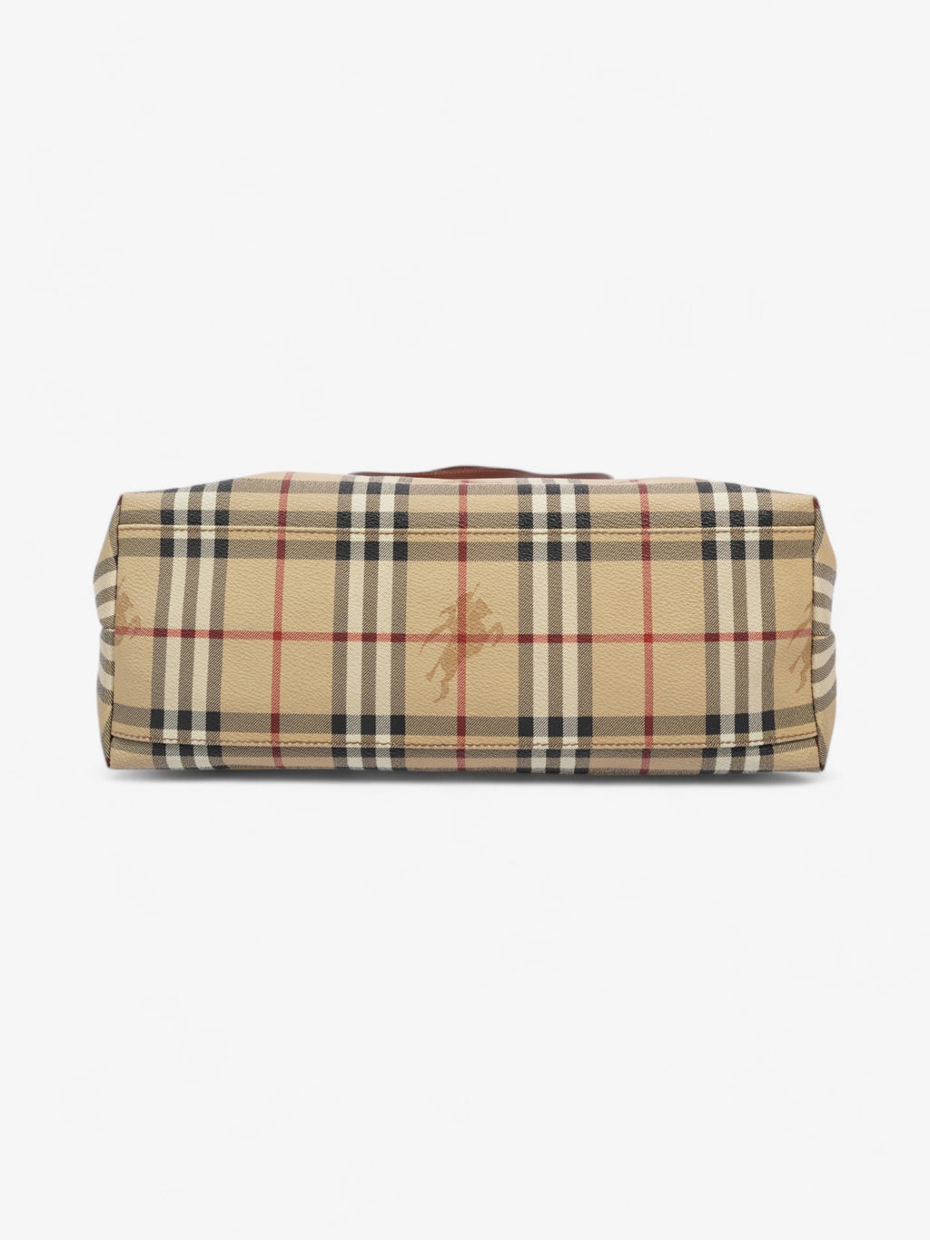 Burberry Logo Tote Bag Check Coated Canvas