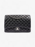 Chanel Classic Double Flap Black Lambskin Leather Maxi