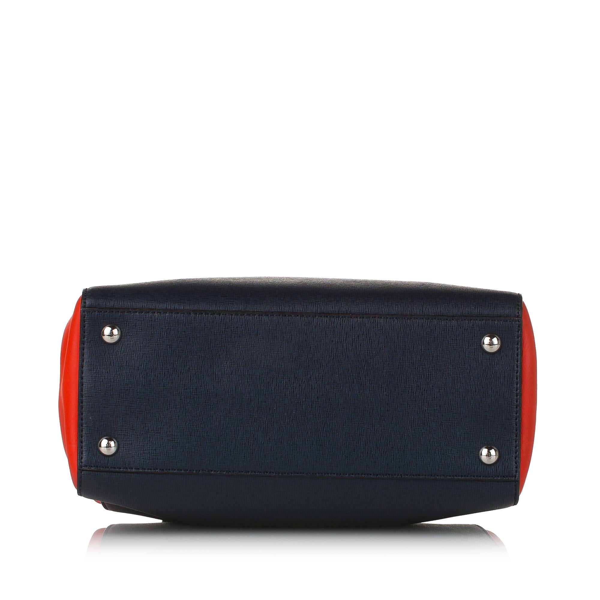Fendi Bicolor 2Jours Leather Satchel (SHG-32744)