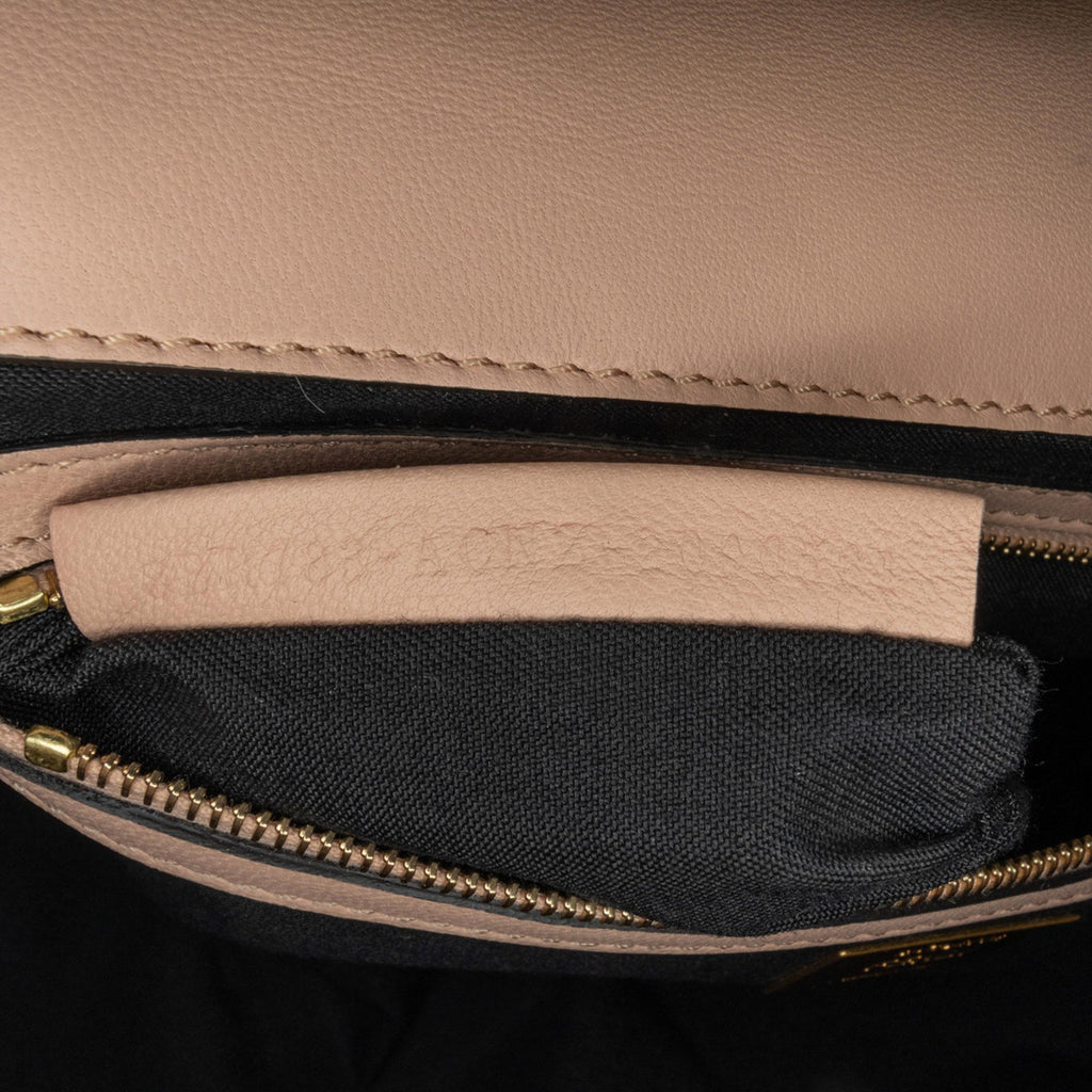 Fendi Bicolor Leather Chain Midi Baguette
