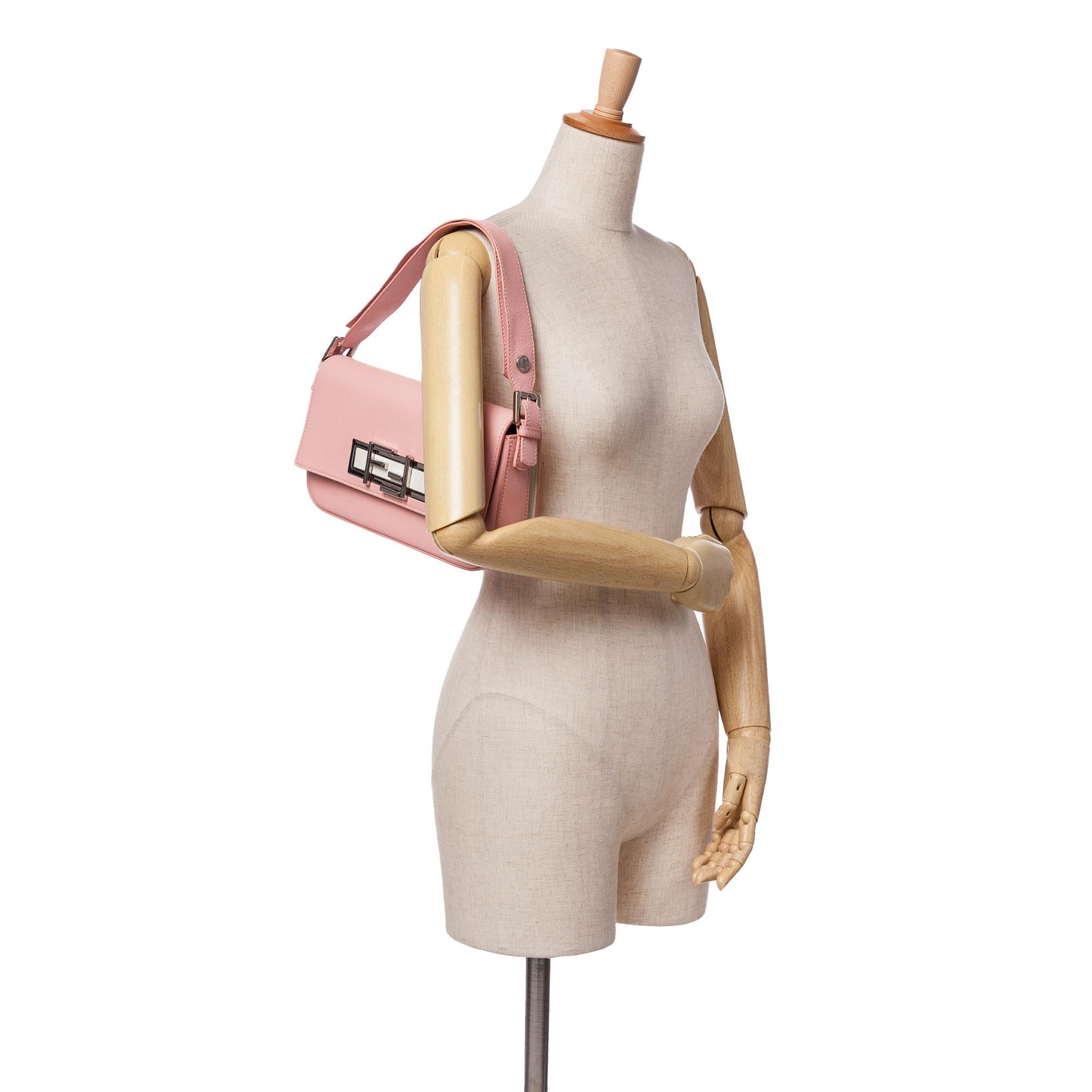 Fendi Calfskin 3Baguette Shoulder Bag