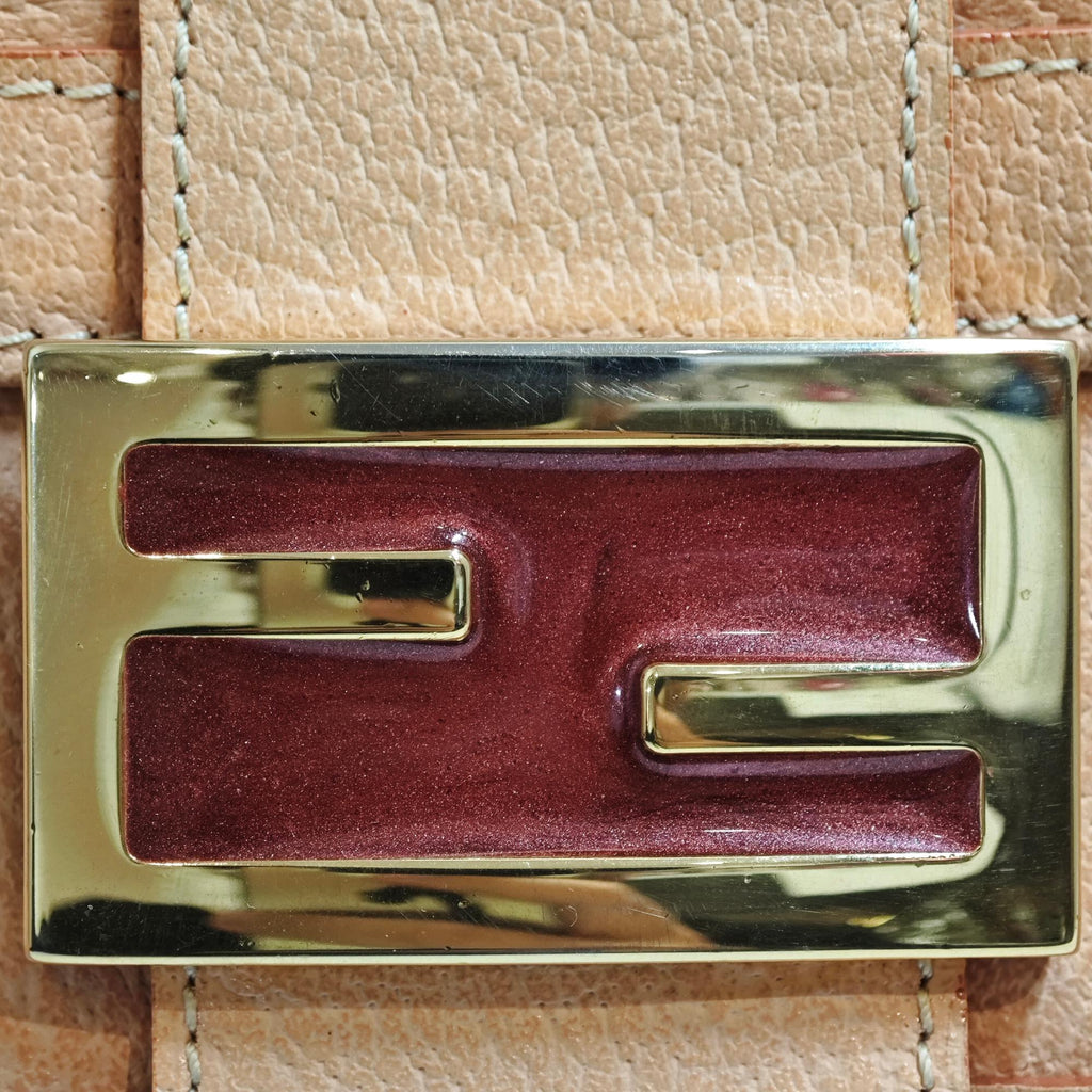 Fendi Calfskin Baguette Shoulder Bag