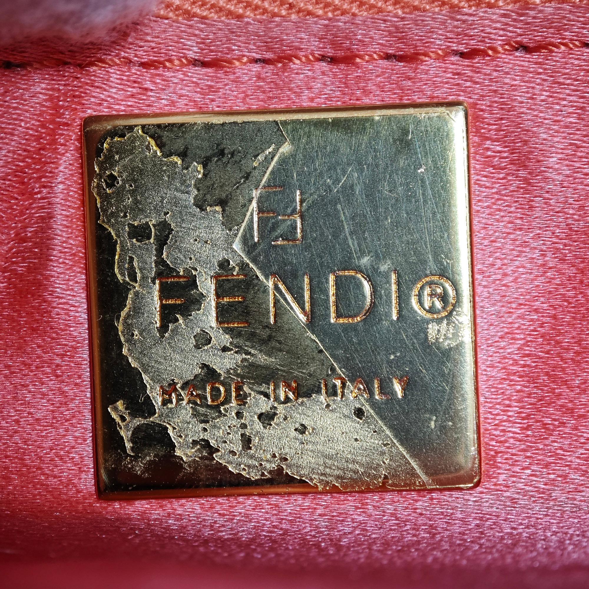 Fendi Calfskin Baguette Shoulder Bag
