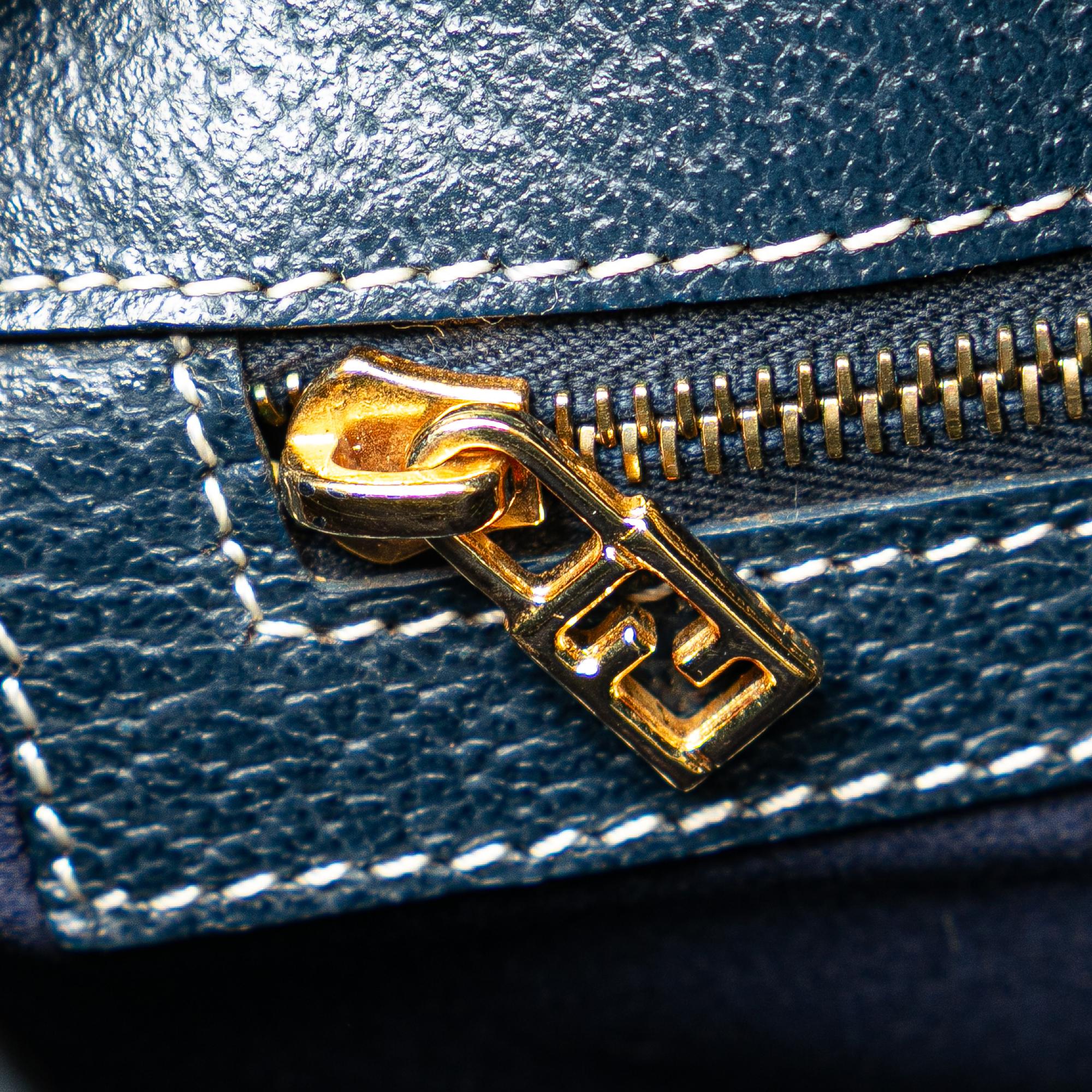 Fendi Calfskin FF Marble Flap Shoulder Bag