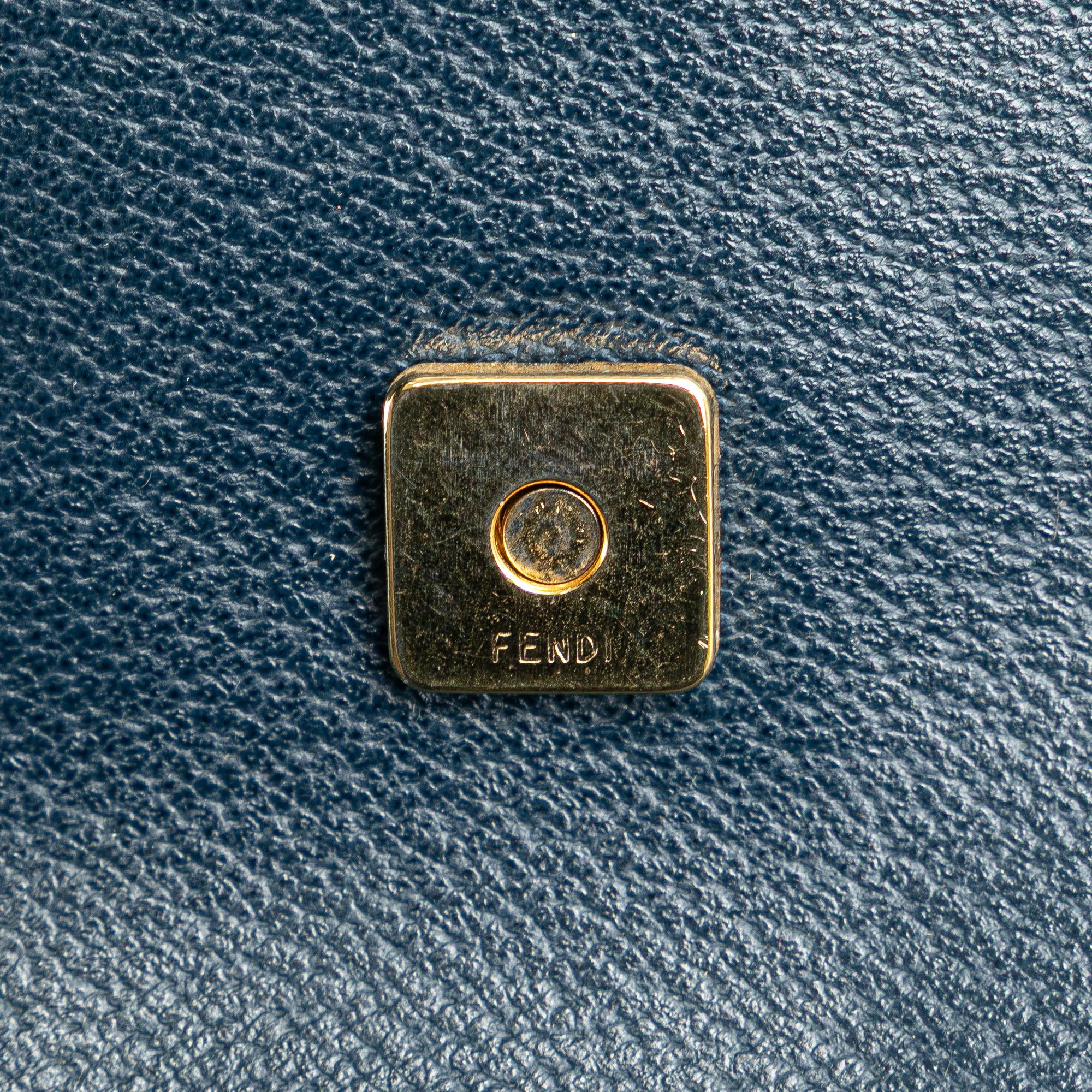 Fendi Calfskin FF Marble Flap Shoulder Bag